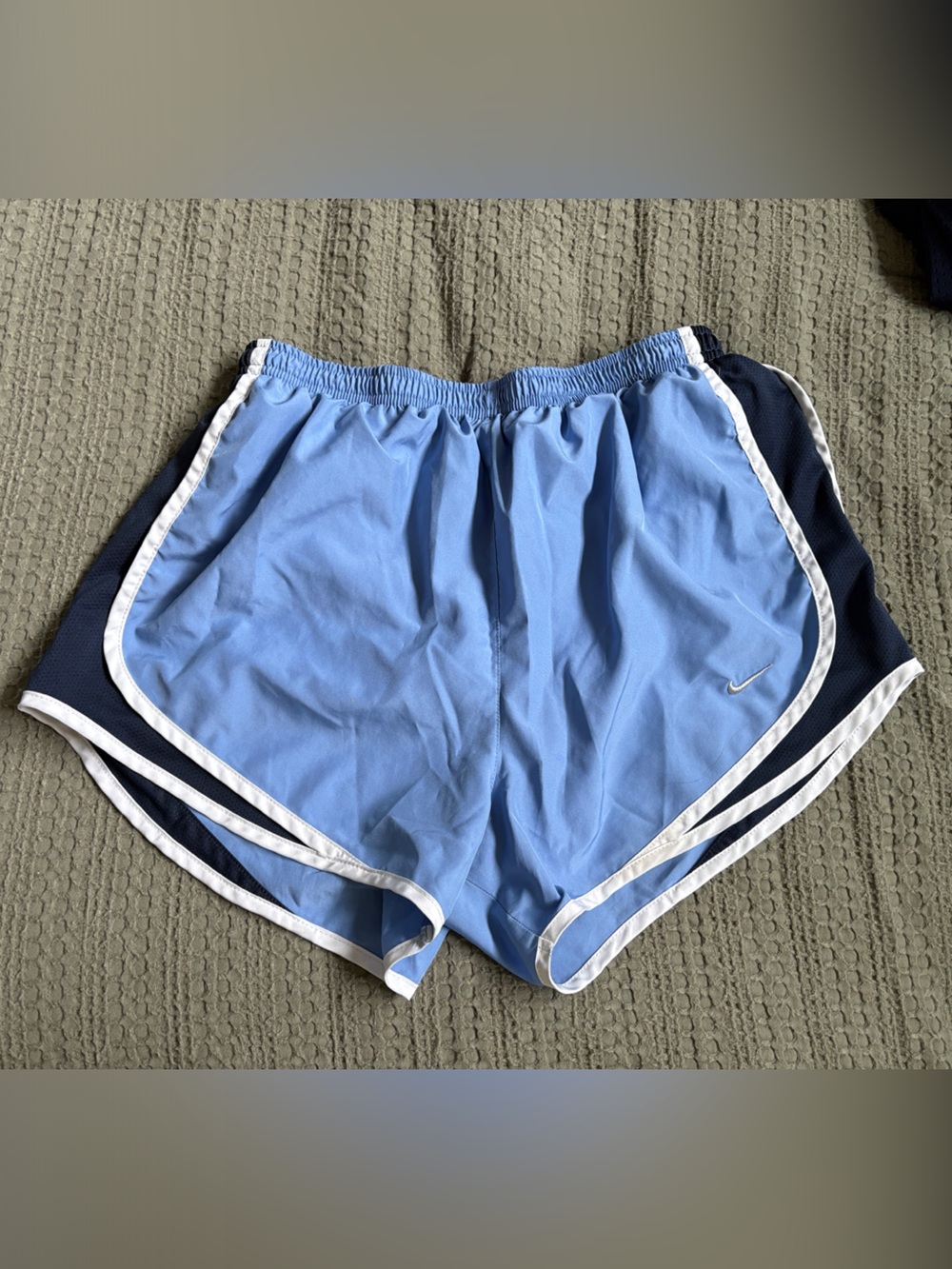 Nike Light Blue Athletic Shorts with White Trim